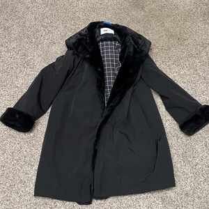 Jane Post Black Faux Fur Coat